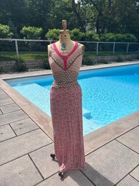 Athleta Colorful Maxi Dress Size Small